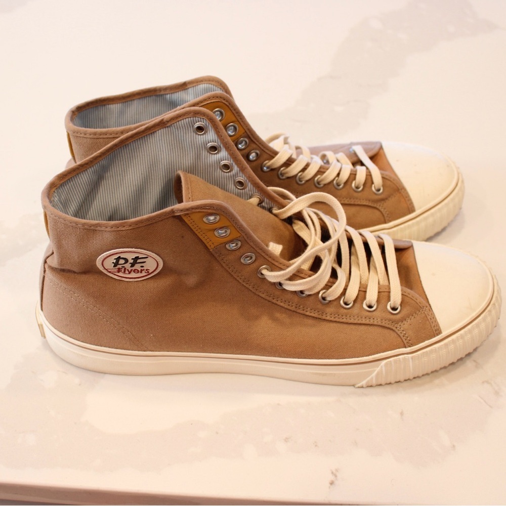 Tan PF Flyers High-Top Sneakers